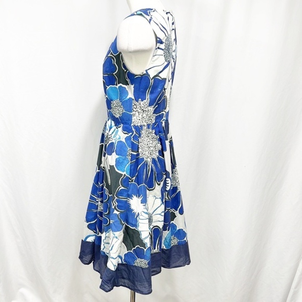 ModCloth Verve for Versailles blue floral fit and flare dress size Small - Picture 4 of 13